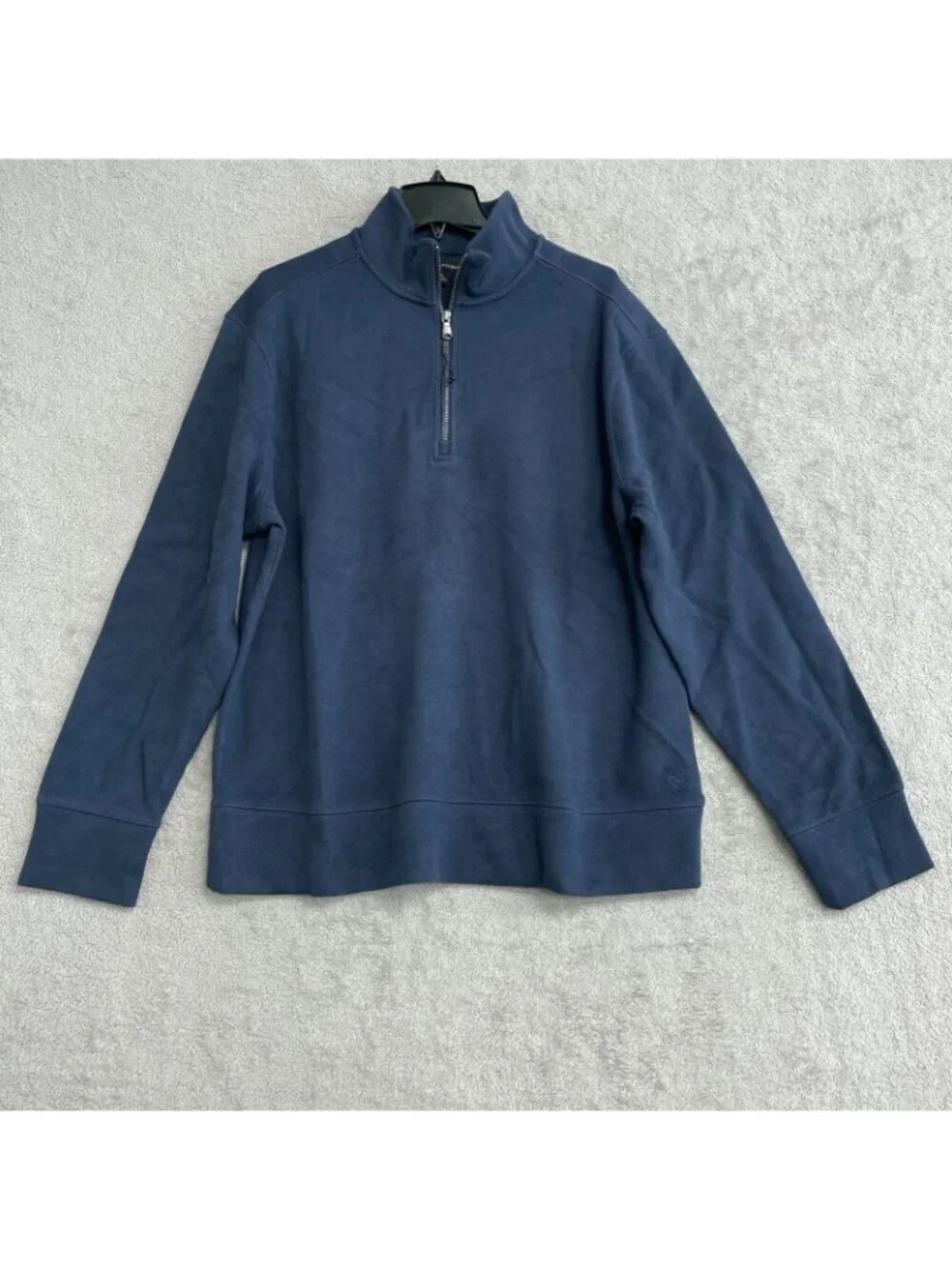 Banana Republic Men's XL Navy Blue 1/4 Zip Pullover Sweatshirt Cotton H2050